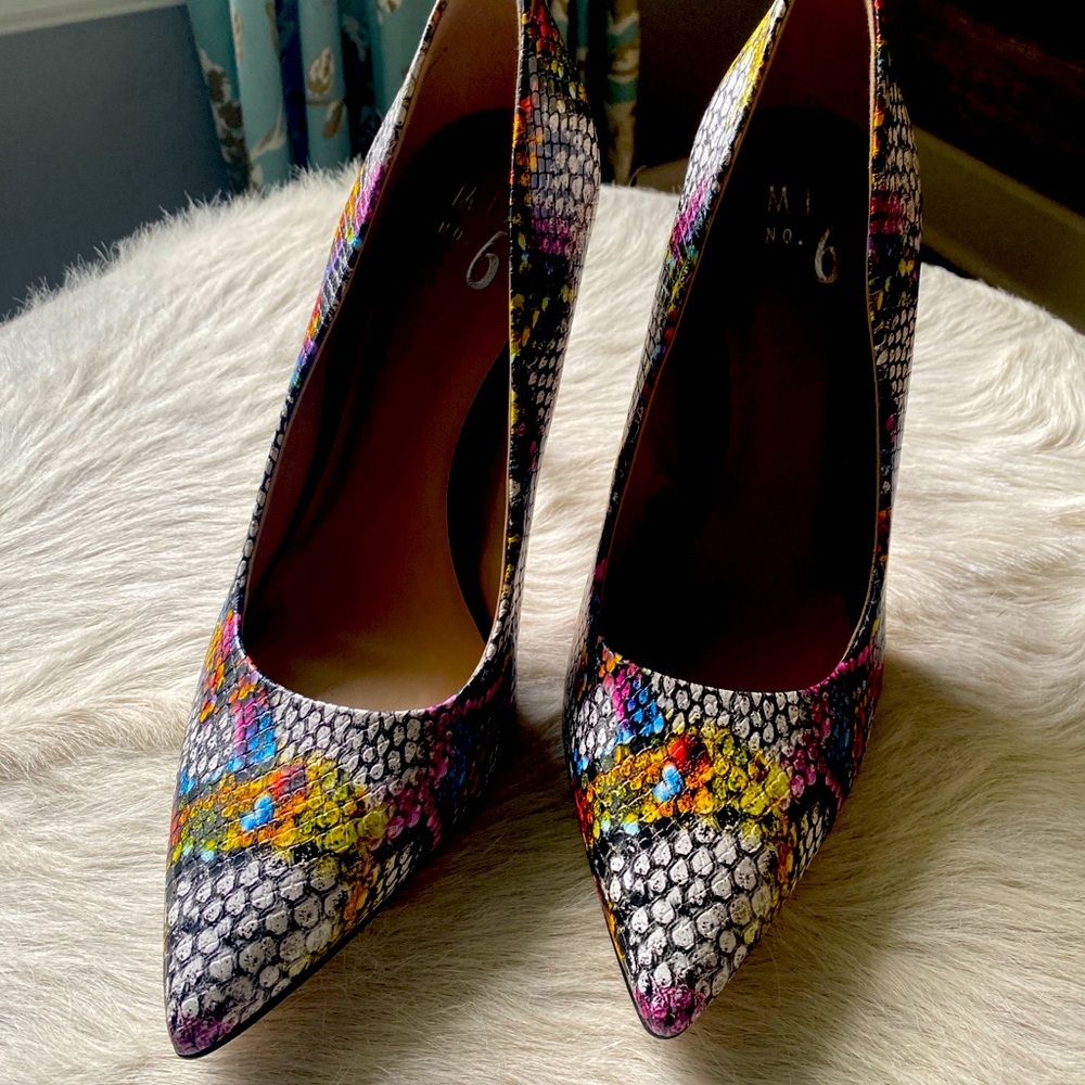 NWOT Mix No. 6 Fanta snakeskin pumps! size 9M. - Picture 3 of 6